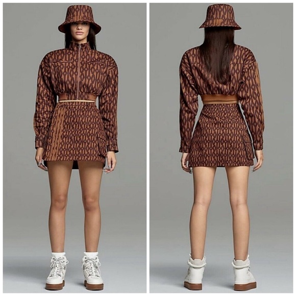 IVY PARK Dresses & Skirts - Adidas x Ivy Park Monogram Mini Skirt Brown Utility Size XS
